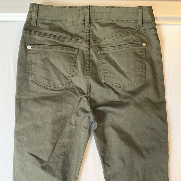 Lascana Women Skinny Khaki Pants size 2 US Olive Green Mid Rise Stretch NWT - Picture 10 of 11